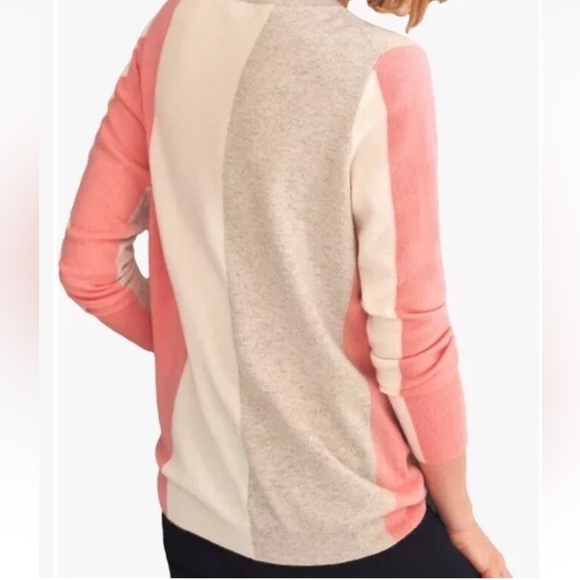 Pure Collection Boyfriend Fit Colour Block Cashmere Sz Us 18 *K18 - Picture 2 of 5